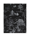 Papel Pintado GDW-5256-001 Singapur Negro-Plata - LORENZO CASTILLO