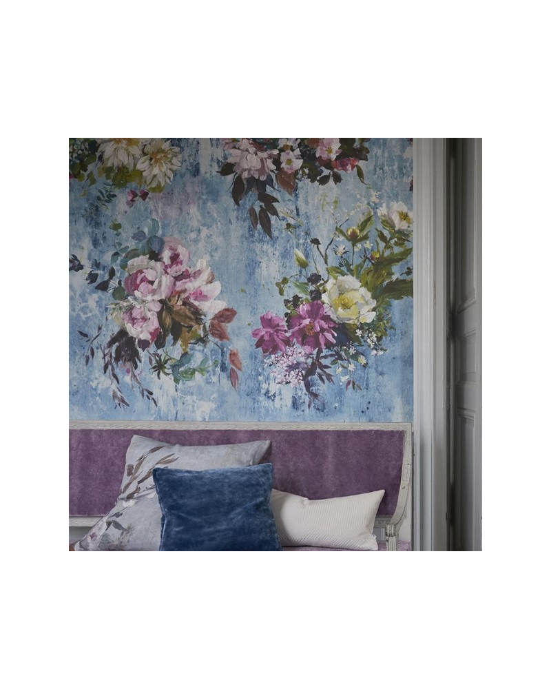 Papel Pintado PDG717-03 Aubriet Salte Blue - Designers Guild