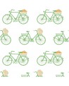 Papel Pintado GDW-5435-002 Bicicletas Verde - GASTON Y DANIELA