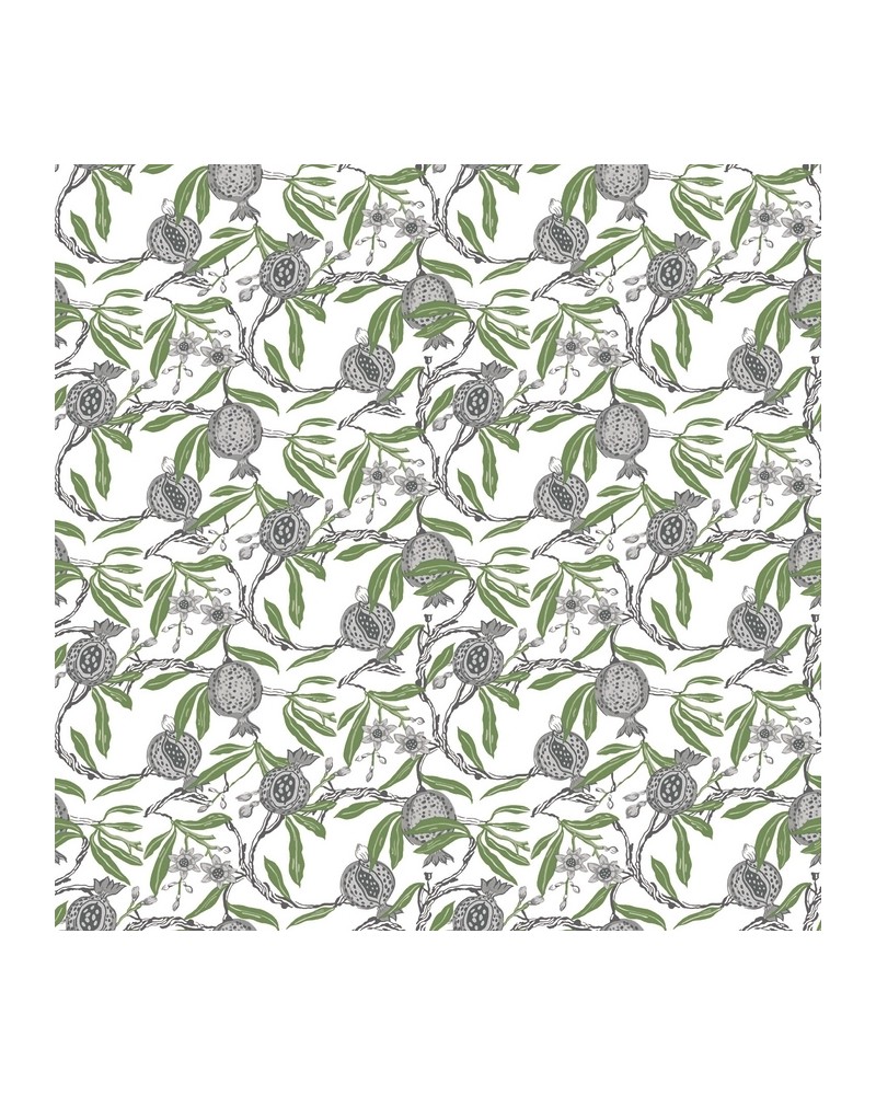 Papel Pintado GDW-5439-001 Granadas Blanco-Verde - GASTON Y DANIELA Papel Pintado GDW-5439-001 Granadas Blanco-Verde - GASTON Y DANIELA