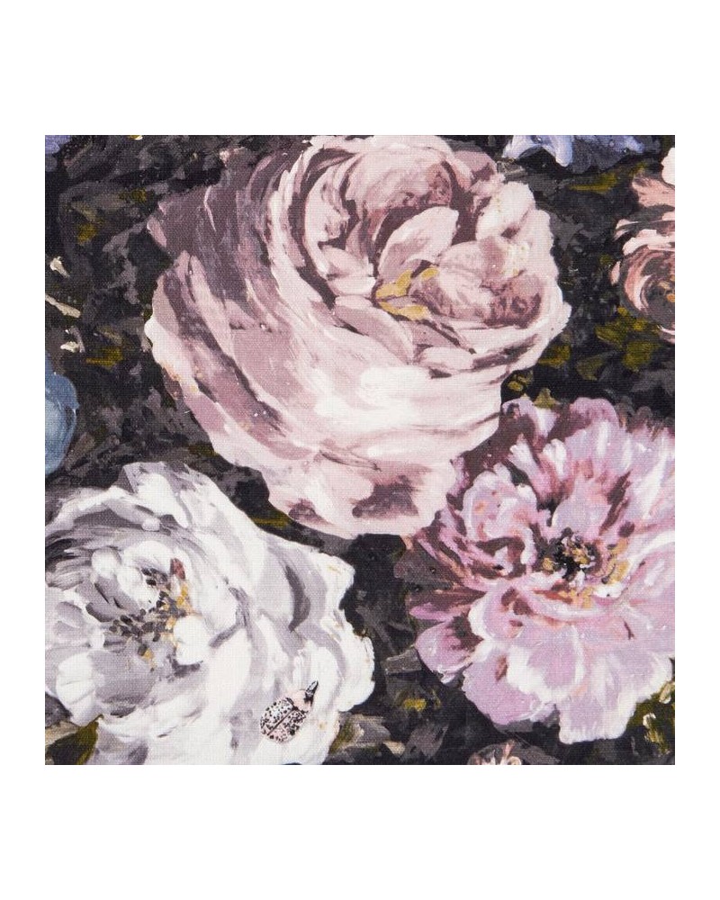 Tela F1088-01 FLORETTA BLUSH CHARCOAL CLARKE & CLARKE Tela F1088-01 FLORETTA BLUSH CHARCOAL CLARKE & CLARKE