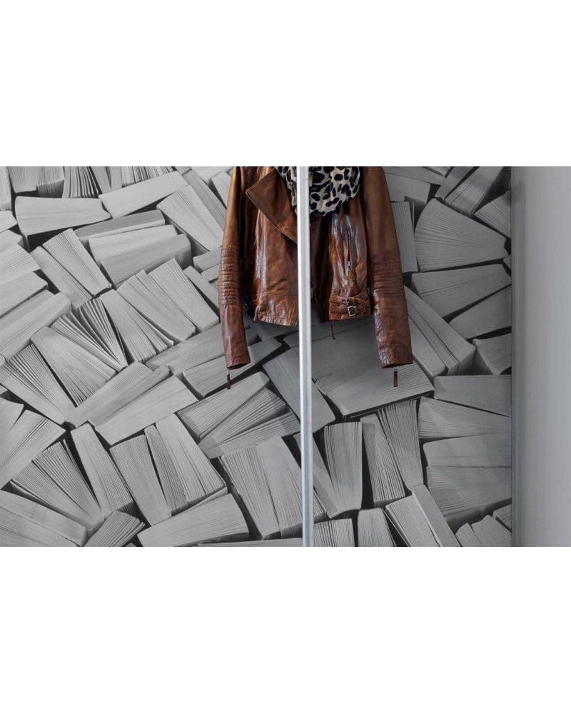 Papel Pintado R11513 Books, white - REBEL WALLS