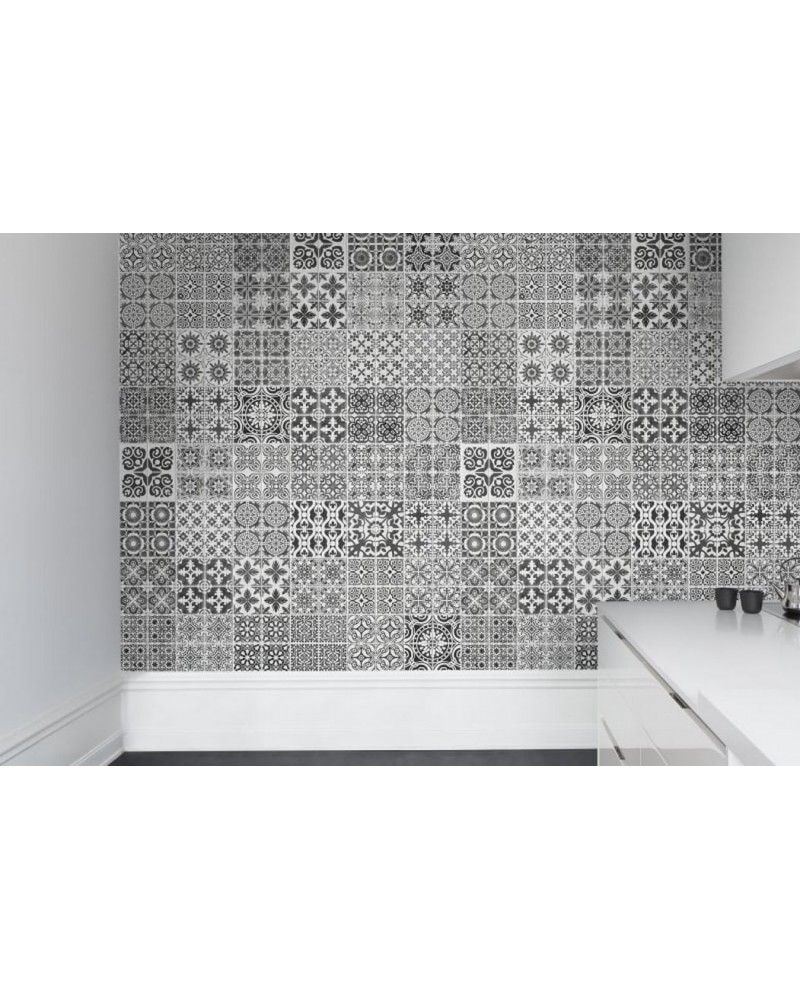 Papel Pintado R12721 Marrakech, black - REBEL WALLS