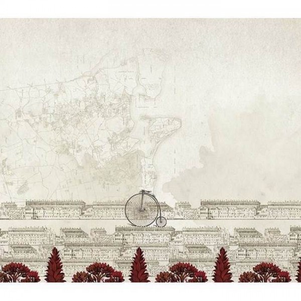 Papel Pintado JO 1028-1 Bicycle - Tres Tintas Papel Pintado JO 1028-1 Bicycle - Tres Tintas