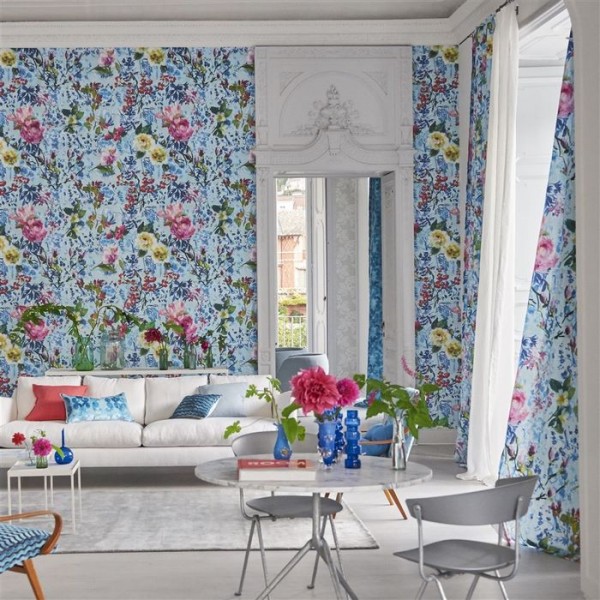 Papel Pintado PDG1028/01 MAJOLICA CORNFLOWER - Designers Guild