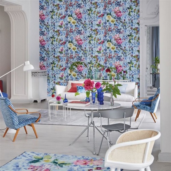 Papel Pintado PDG1028/01 MAJOLICA CORNFLOWER - Designers Guild
