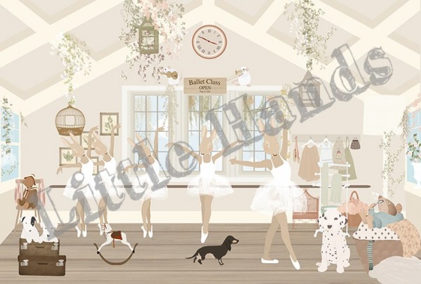 Papel Pintado Ballet Class - LITTLE HANDS