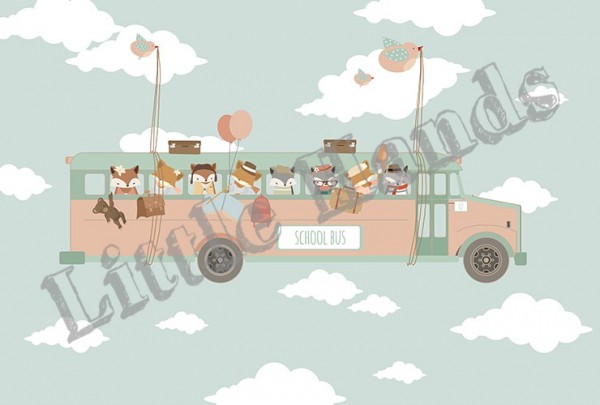 Papel Pintado School Bus - LITTLE HANDS