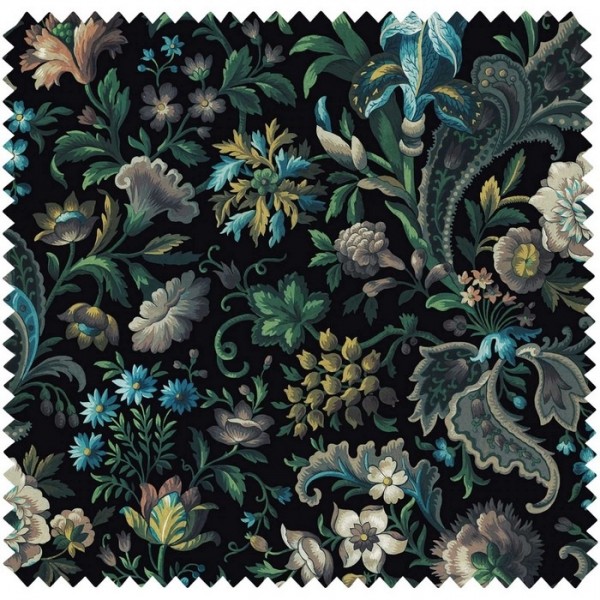 Tela FLORIKA VELVET - ONYX HOUSE OF HACKNEY Tela FLORIKA VELVET - ONYX HOUSE OF HACKNEY