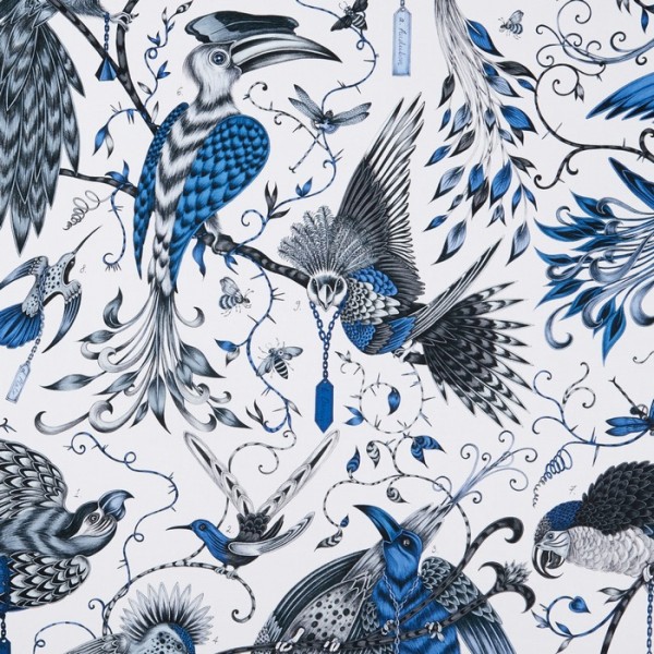 Tela AUDUBON BLUE F1108-01 CLARKE & CLARKE Tela AUDUBON BLUE F1108-01 CLARKE & CLARKE