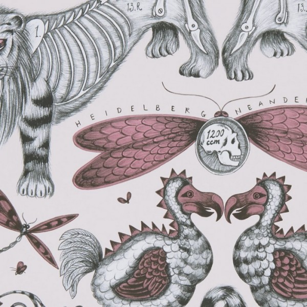 Papel Pintado Extinct Pink WP W0100-05 - CLARKE & CLARKE Papel Pintado Extinct Pink WP W0100-05 - CLARKE & CLARKE