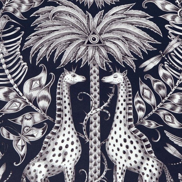 Papel Pintado Kruger Navy WP W0102-06 - CLARKE & CLARKE