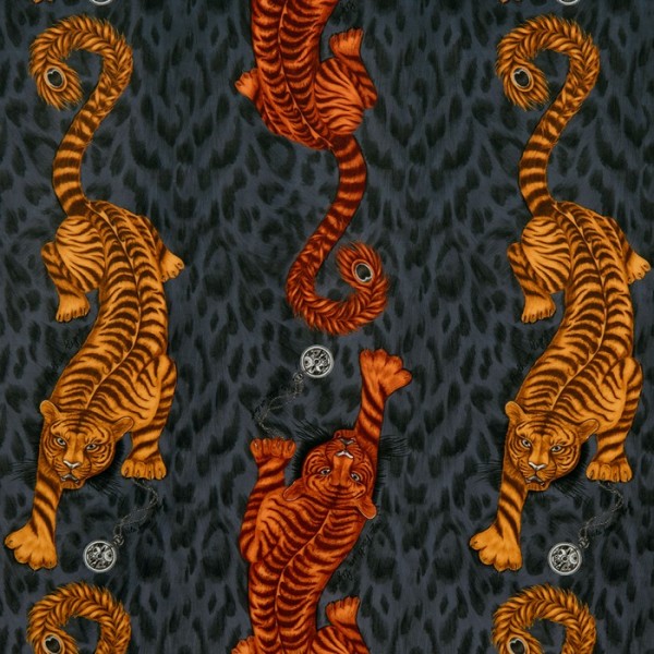 Tela Tigris Flame Velvet F1213-01 CLARKE & CLARKE Tela Tigris Flame Velvet F1213-01 CLARKE & CLARKE