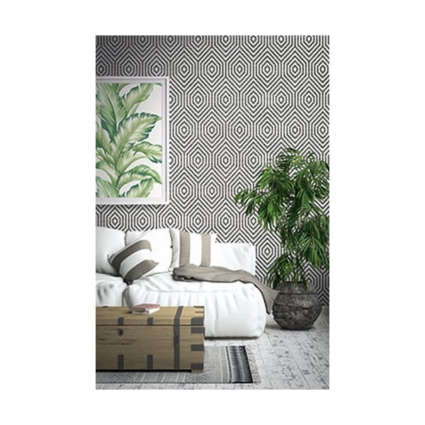 Papel Pintado TP80508 HEXAGON GEOMETRIC - WALLQUEST