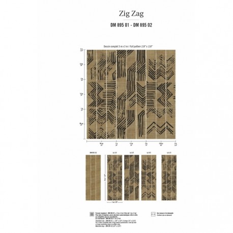 Papel Pintado Panoramique Zig Zag DM-895-01 - Elitis