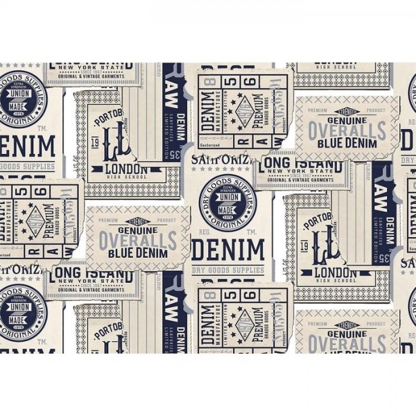 Papel Pintado Tickets Navy Mural 8500111 - COORDONNE Papel Pintado Tickets Navy Mural 8500111 - COORDONNE
