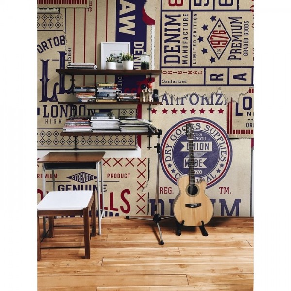 Papel Pintado Tickets Navy Mural 8500111 - COORDONNE
