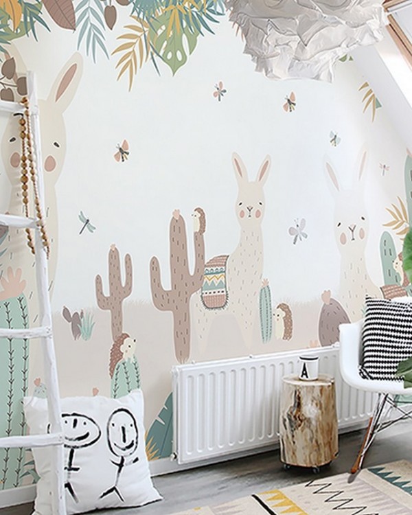 Papel Pintado The Llamas and the Hedgehogs - LITTLE HANDS