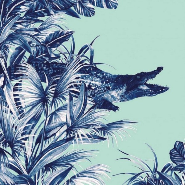 Papel Pintado EVERGLADES TURQUOISE DOM145-2 - LES DOMINOTIERS