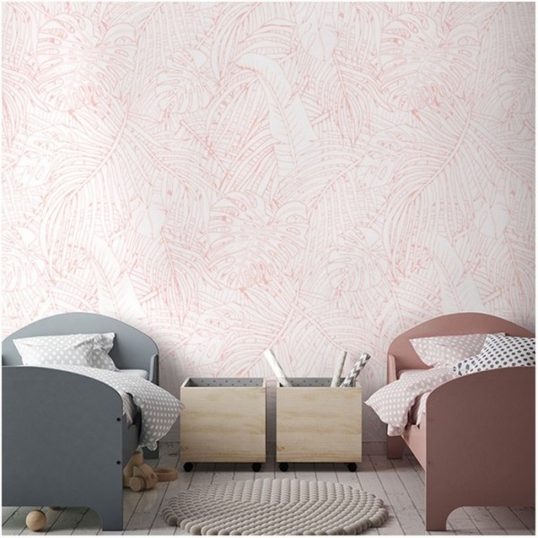 Papel Pintado JUNGLE ISLAND PINK DOM142-3 - LES DOMINOTIERS