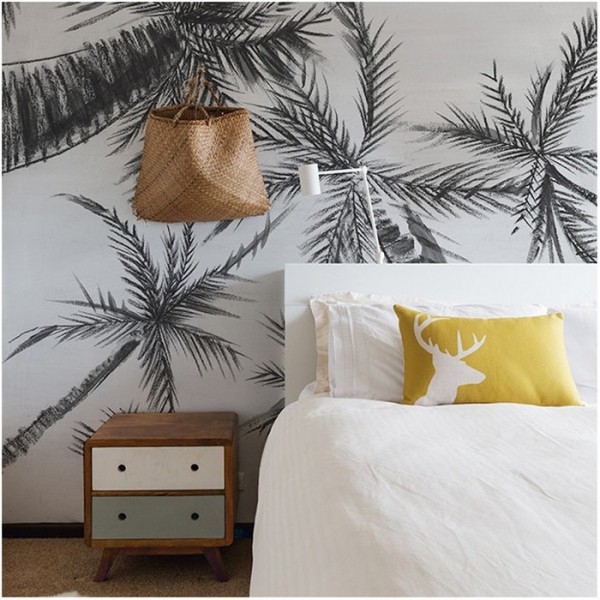 Papel Pintado ROYAL PALM GREY DOM1410-1 - LES DOMINOTIERS