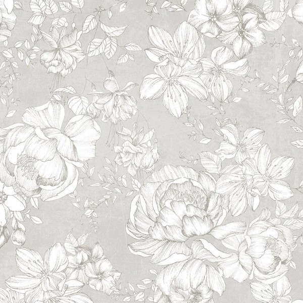 Papel Pintado Shy Flowers B1502 - CODE COMTEMPORARY DESING BY JANNELLI