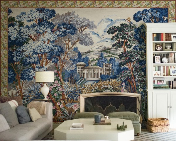 Papel Pintado Mural Tapestry blue 8800141 - COORDONNE