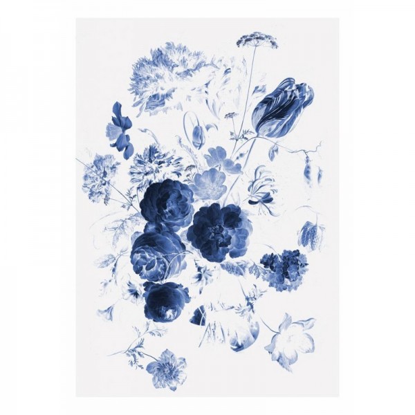Papel Pintado WP-207 Wall Mural Royal Blue Flowers 1 - KEK AMSTERDAM