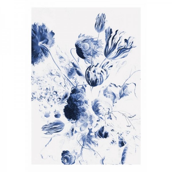 Papel Pintado WP-208 Wall Mural Royal Blue Flowers 2 - KEK AMSTERDAM
