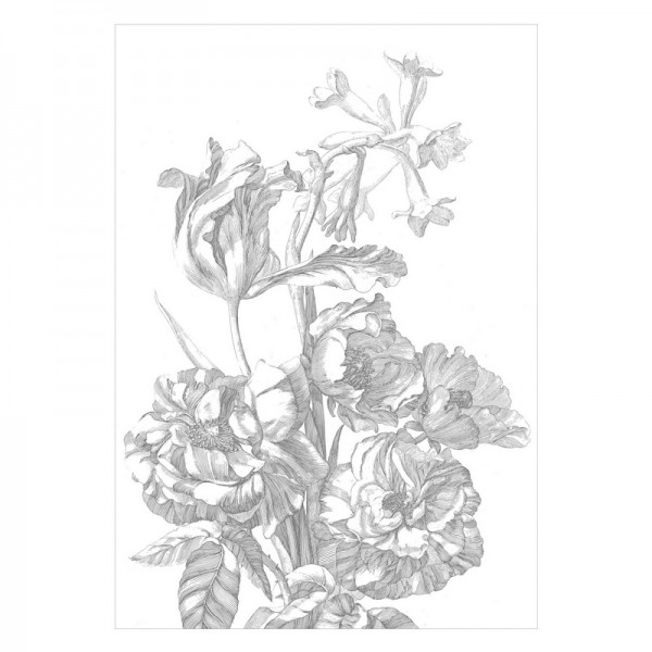 Papel Pintado WP-668 Wall Mural Engraved Flowers - KEK AMSTERDAM