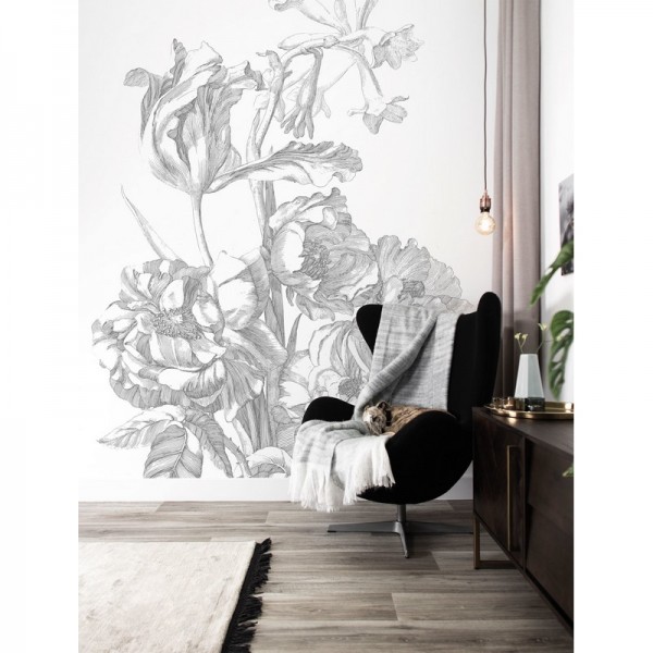Papel Pintado WP-668 Wall Mural Engraved Flowers - KEK AMSTERDAM