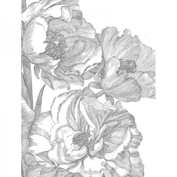 Papel Pintado WP-668 Wall Mural Engraved Flowers - KEK AMSTERDAM