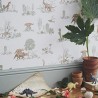 Papel Pintado Classic Dino Wallpaper Pink Green - SIAN ZENG