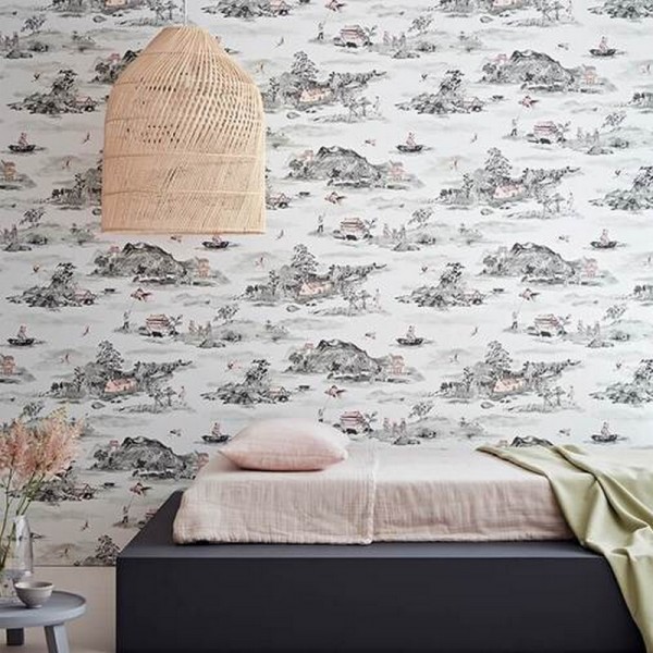 Papel Pintado Classic Mountains Grey-pink - SIAN ZENG