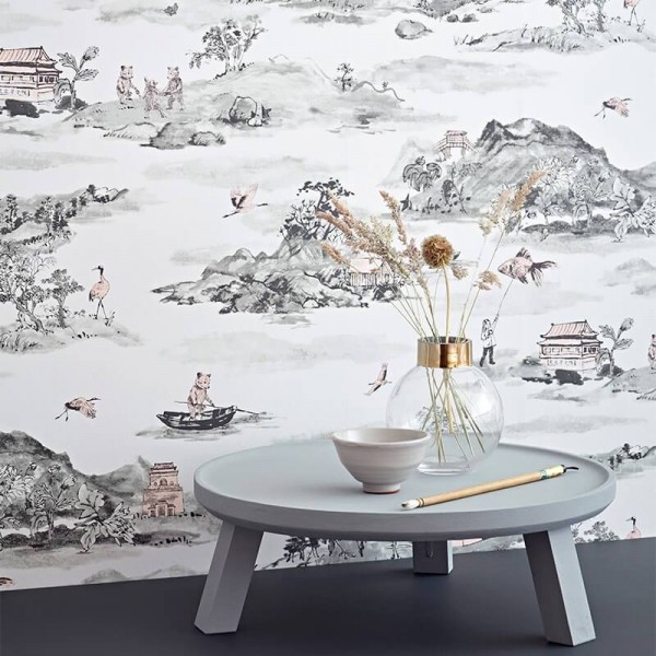 Papel Pintado Classic Mountains Grey-pink - SIAN ZENG