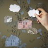 Papel Pintado Classic Woodlands Khaki Blue - SIAN ZENG