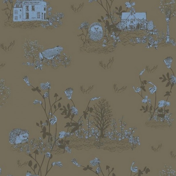 Papel Pintado Classic Woodlands Khaki Blue - SIAN ZENG