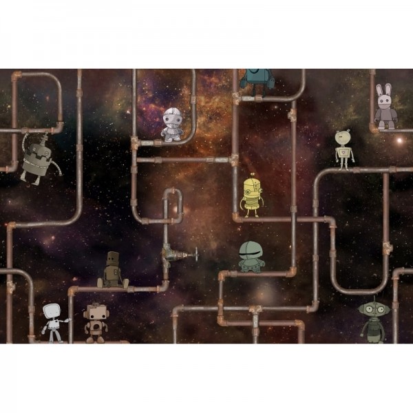 Papel Pintado R16901 We are Robots - REBEL WALLS Papel Pintado R16901 We are Robots - REBEL WALLS