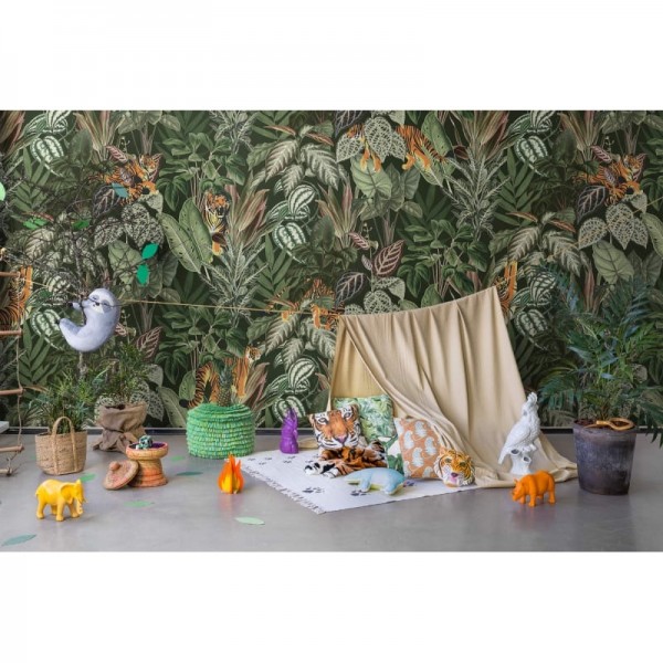 Papel Pintado R16812 Mischievous Tigers, Lush - REBEL WALLS