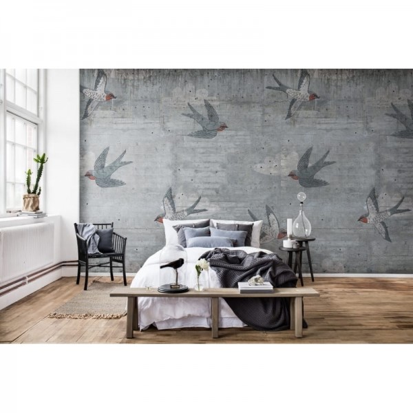 Papel Pintado R16971 Concrete Art, Swallow - REBEL WALLS
