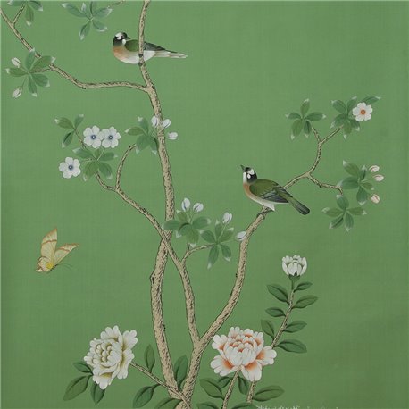 Badminton Standard on Emerald Green dyed silk