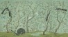 St Laurent Standard on Edo Turquoise painted Xuan paper