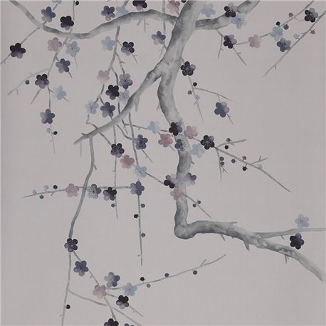 Plum Blossom Part custom on Lilac Hint dyed silk