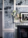 Anemones in Light Dusk on custom grey painted Xuan paper