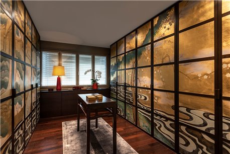 Bamboo River Blossom Original on Deep Rich Gold gilded paper