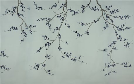 Cherry Tree Original n Adam Grey dyed silk