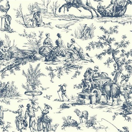 Bucolic Toile Indigo A00033 Bucolic Toile Indigo A00033