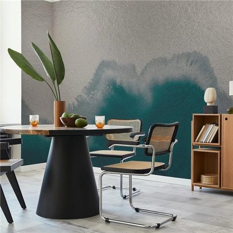 Coral Reefs Metallics Silver Mural A00122