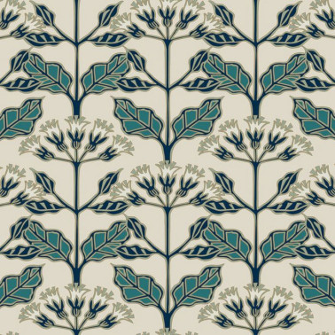 Tracery Blooms Linen AC9112