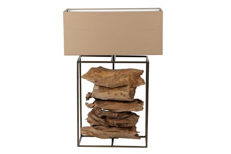 LAMPARA SOBREMESA MADERA KANDY REF-907012
